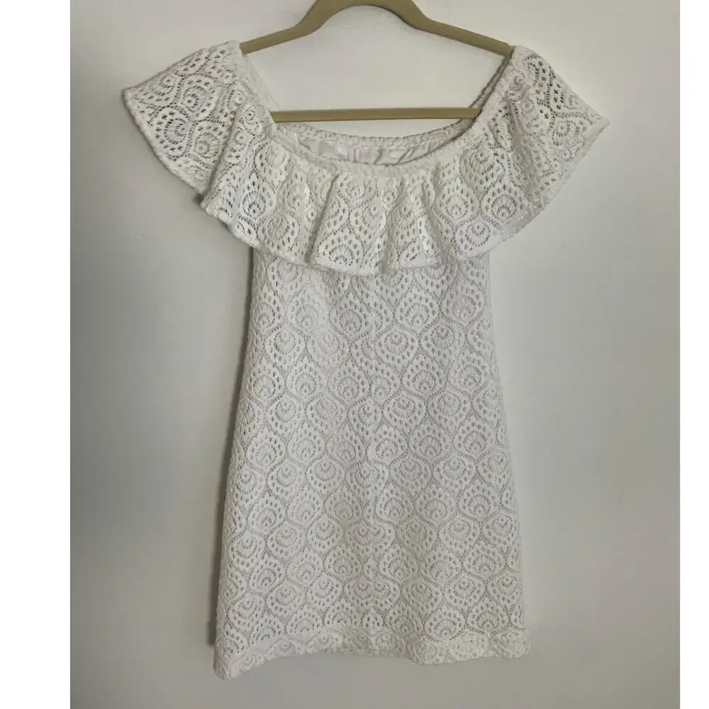Lilly‎ Pulitzer WHite off the shoulder dress size xxs